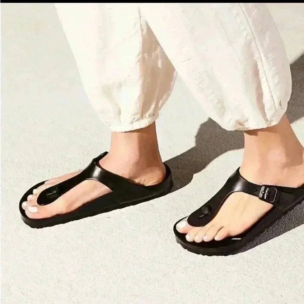 Birkenstock Gizeh EVA in Black Womens Sandals, Summer, Sz 36/L5